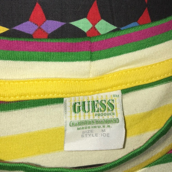 nwot guess x sean wotherspoon lemon stripe s/s - Picture 3 of 3